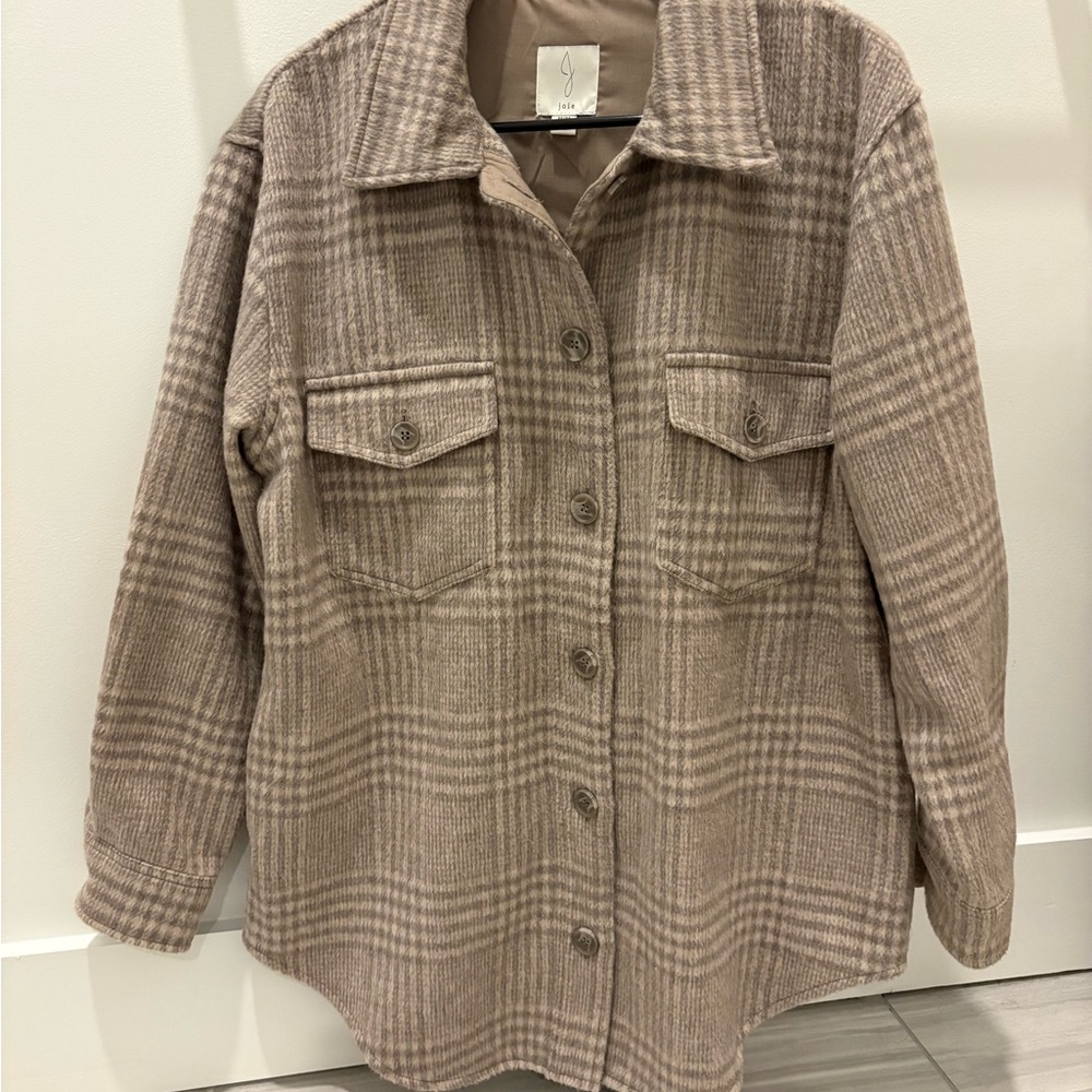 Joie Plaid Tan Shacket